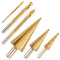 MXTIMWAN Fresa Conica Trapano a Gradini,6 Pezzi,Punte Coniche HSS Trapano in Titanio,Punte a Gradino con Gambo Esagonale,Punte a Gradini 4-32mm、4-20mm、4-12mm per Legno, Metallo, Plastica, Alluminio
