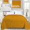 wometo Tagesdecke 220x240 cm OekoTex - Microfaser-Bezug gelb hellgrau wattiert gesteppt Wende-Design XXL Sofa Couch Bett Bettüberwurf