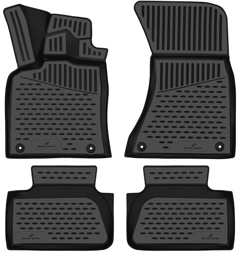 Walser XTR Gummi Fussmatten Auto für Porsche Macan (95B) 02/2014-2024, 100% passgenaue Auto Fußmatten, robuste Universal Fußmatte Auto, Gummimatten Auto, Auto Fussmatten Gummi