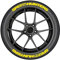 GEOLXD 8 stücke for Vier Reifen SPEEDHUNTERS Auto Motorrad Reifen Dekor Aufkleber 3D Verdicken Rad Aufkleber Ohne Kleber(4YSPEED)