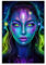 LASOQUAN Poster Psychedelic Neon Woman 2, dekoratives Gemälde, Leinwand, Wandposter und Kunstdruck, moderne Familienschlafzimmer-Dekoration, Poster, 30 x 45 cm