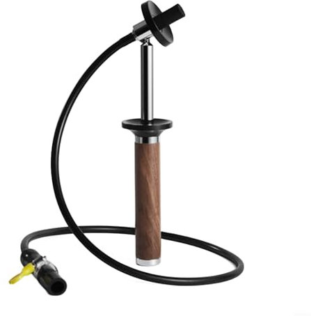 Besttoolifes Espresso Machine Cleaning Brush, Coffee Maker Steam Wand Cleaner, Nylon Bristles, Solid Wood Handle, Anti-Scalding, Water Retaining Device, Heat Dissipation, Silicone Steam Pipe