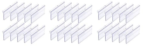 Fegtrtyoa 210 Stück 8X4,2cm Durchsichtige Kunststoff Etiketten Halter für Draht Regal Einzelhandel Preis Etiketten Korb Etiketten Clip Auf Etiketten für Lagerung Behälter
