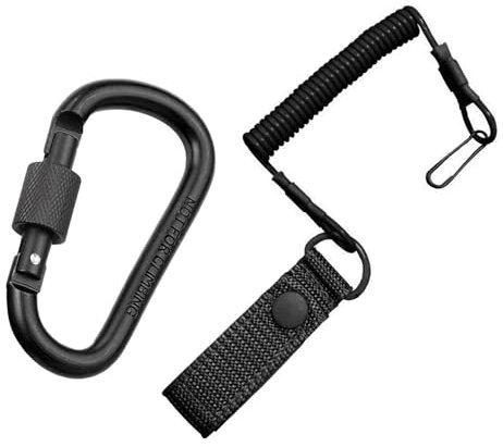 LunarCharm Tactical Lanyard, Elastische Spiralkabel mit Karabiner Elastisches Schlüsselband Schlüsselband mit Karabiner für Taschenlampe Schlüssel usw