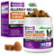 Feeliville Dog Allergy Relief Treats(150 Chews) - Itchy Dog Skin Relief, Anti Itch Chews for Dogs - Soothe Itchy Skin, Paws, Eyes, Ears - Stop Itching, Licking, Scratching for All Breeds and Sizes