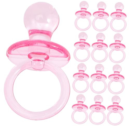 MOBUTOFU Babyparty Schnuller aus Kunststoff, Rosa, Kleiner | Tischstreuer für Gastgeschenke, Dekoration zur Shower, Passend für 20 Stück-pack