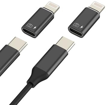 OTG 3.0 Adapter USB C Female auf Lightning Stecker(2Stück)für iPhone 14 13 12 Pro Max Type C Charger Kabel Anschluss für Apple MFi Certified Type C Audio Adaptateur Stick für iPad Daten Foto Converter