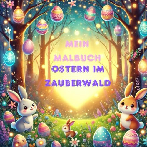 Mein Malbuch: Ostern im Zauberwald