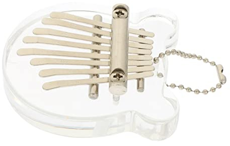 Kleines Transparentes 8-tasten Kalimba Daumenklavier im Bären Design | Organisches Glas, Inklusive Verpackungsbox, Kompakt für Fingerübungen und Entspannung