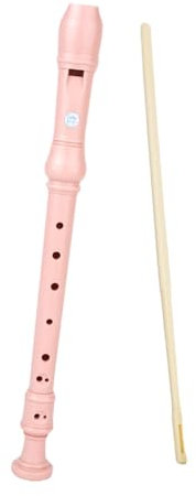 8-Loch-Sopran-Blockflöte Hochwertiges C-Ton-Flöte für Anfänger und Profis. Komfortables ergonomisches Design, tragbar für Performances Proben und Reisen aus langlebigem ABS-Harz (Pink)