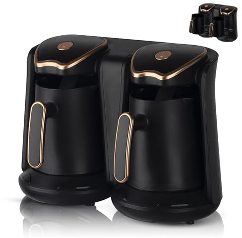 YZRDCXM Turkish Coffee Maker, 1200W Electric Turkish Coffee Machine,8 Cups Portable Hot Beverage Maker with Anti Overflow Anti Dry Burning,for Greek Coffee Pot