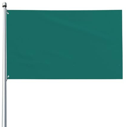 Bandiera decorativa da giardino in poliestere resistente con occhielli in ottone, colore verde scuro, 9 x 1,5 m
