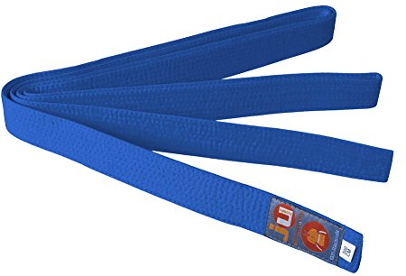 Ju-Sports Budogürtel - blau, Baumwolle I Kampfsport Gürtel Für Budo-Sportarten, Judo, Karate, Kickboxen & mehr I Ca. 4 cm breiter Martial Arts Gürtel I 280 cm