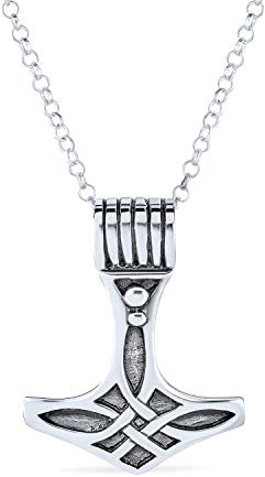 Personalizar Amuleto De Protección Antiguo Nudo Celta Vikingo Norse Martillo De Thor Colgante Collar Para Hombre Mujer Oxidado .925 Plata De Ley Grabado A Medida