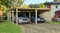 Weka Flachdach-Doppelcarport 618, Größe 2, braun, 576 x 591 x 215 cm, 618.8060.00.00