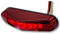 Germany Motorsports Motorrad LED Rücklicht Bremslicht Kennzeichenleuchte Triangle e-geprüft schwarz (Rot, Ohne Halter)
