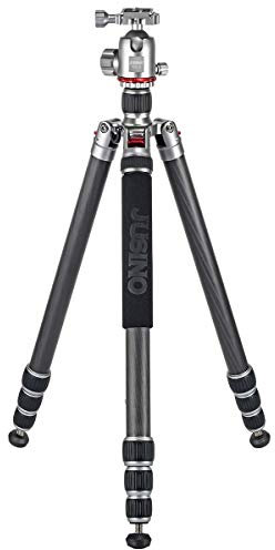 JUSINO Karbon Traveller Tripod mit Kugelkopf Reisestativ Monopod-Funktion bis 171,5cm Höhe 15kg Belastbar TK-284C FGS-36
