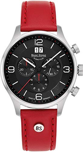 Bruno Sohnle Padua Chronograph | rotes Lederband 17-13196-723