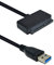 NUZAMAS Adaptateur de disque dur USB 3.0 vers SATA SD, se connecte à des disques durs de 2,5, pilote CD et DVD, câble convertisseur externe avec prise en charge UASP, câble de 50 cm, connexion coudée