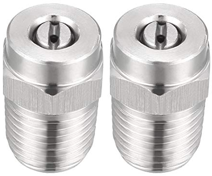 sourcing map Pressure Washer Nozzle, 1/4NPT Thread Spray Tip, 2 Pcs (25 Degree, 1.2mm Orifice Diameter)
