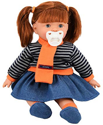 The Magic Toy Shop Bibi Doll - 18 Realistic Lifelike Sleeping Soft Body Ginger Baby Dolls with Freckles & Baby Sounds (Girl)