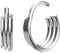 NewkeepsR 2PCS-16G(1.2mm) Titanium 3 Stacked Clicker Septum Tribal Rings Daith Piercing Jewellery