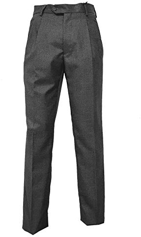 Mac Lain Pantalone Classico Lana Due Pinces Vigogna Made In Italy Tasca America 46 a 62 taglia 54 colore grigio medio