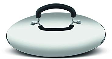 Lagostina Pratica Coperchio in Acciaio Inox 18/10, Grigio e Nero, Diametro 24 cm