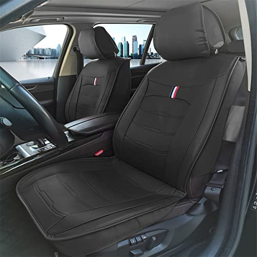 Muchkey Autositzbezüge für BMW 3er E46 E90 F30 E92 E93 GT | 5 sitze Sitzbezüge Leder Voll Vorderseite und Rückseite Autositze Farbe schwarz