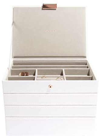 Stackers Weiß & Roségold Klassisch Schmuckschatulle -4