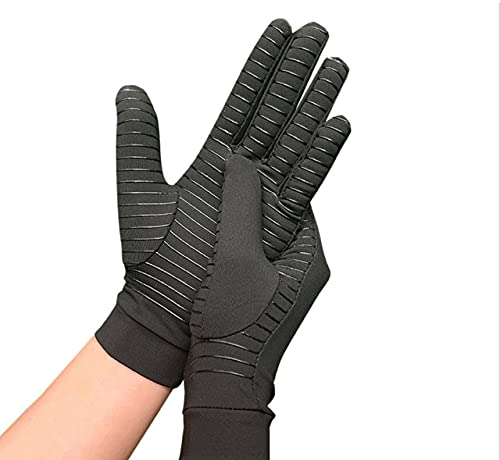 Hotcakes Copper-Infused Compression Gloves - Fingerless Design Ideal for Arthritis Support and Carpal Tunnel Relief - Arthritis Gloves For Women And Men Offers Hand Support For Carpal Tunnel