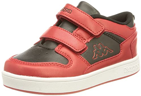 Kappa Unisex Kinder Lineup Low M Sneaker, Red Black, 27 EU