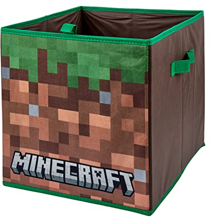 HOX Kids - Caja de almacenamiento plegable de tela con asas Minecraft