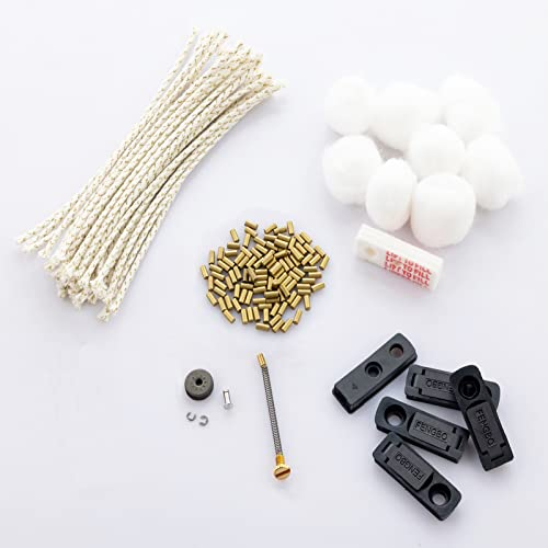Universal Feuerzeug Ersatz Reparaturset Zubehör Pack für Benzin Gas Flüssigkeit Feuerzeug (Feuerzeug Feuerstein, Docht, Feuerstein Feder & Gummidichtung, Baumwollwatte und Filzpad, Feuersteinrad)