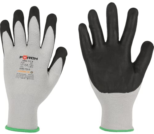 Förch FEINSTRICKHANDSCHUHE DUO GRIP MECHANIKERHANDSCHUH HANDSCHUH KFZ Gr.9 L (12, Large Gr. 9)