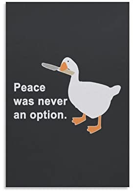 JITENG Lustige Poster, Peace Was Never An Option, Poster, Kunstwerke, Leinwand, Poster, Wandkunstdrucke, Zuhause, moderne Dekoration, 60 x 90 cm