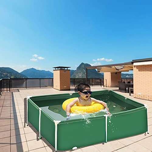 Piscinas Desmontables Acero/ Piscina Marco Piscina Sobre El Suelo Para Niños / Niños Pequeños, Bebé Pequeño Piscina Al Aire Libre / Marco De Acero De Metal Piscinas Sobre El Suelo, Piscina Rectangular