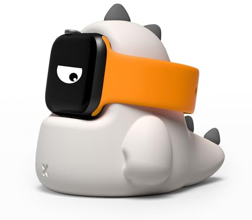 ELETIUO Soporte de carga compatible con Apple Watch Series Ultra/8/SE2/7/6/SE/5/4/3/2/1 (49 mm, 45 mm, 44 mm, 42 mm, 41 mm, 40 mm, 38 mm), soporta modo de mesita de noche, color blanco
