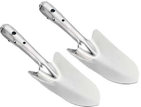 PATIKIL Jardin Truelle, Ensemble de 2 Jardinage Main Pelle Inox Acier Bêche Pelle Jardin Outils pour Transplanter Creuser