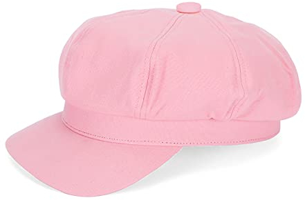 MK MATT KEELY Schirmmütze Damen Baskenmütze Newsboy Barett Cap Damen Ballonmütze mit Visier für Vier Jahreszeiten,Rosa