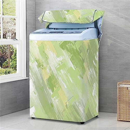 Odot Funda Lavadora de Carga Superior Funda, Lavadora Exterior Impermeable con Cremallera para Lavadora y Secadora de Carga Superior (XL Capacidad 8-9kg,Óleo sobre Lienzo Efecto 6)