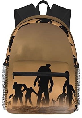 AABSTBFM Many Zombie Lightweight School Backpack Classic Causal College Rucksack School Bags With Zipper School Daypack For Girls Boys