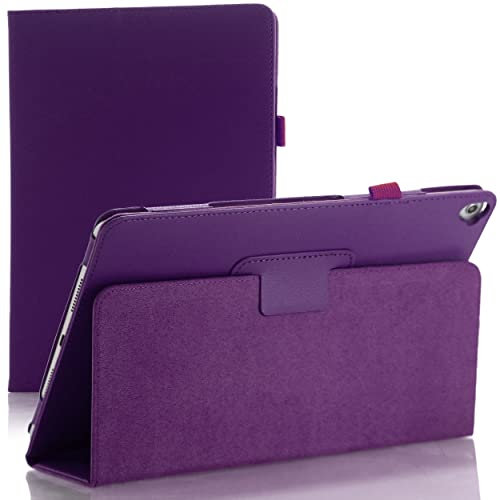 Folio Cover Leather Flip Stand Case For Apple iPad 10.2 9th/8th/7th Generation (2021/2020/2019) and For Apple iPad Pro 10.5 (2017) and For Apple iPad Air 3 (2019) (Purple)