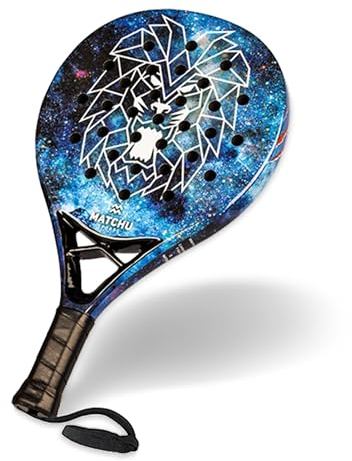 Matchu - Pala de Pádel + Bolsa de Pádel - (3K/18K) 100% Carbono - Tecnología de Agarre 3D - Niños y Adultos - Principiantes y Jugadores Experimentados (Niños - 100% Carbono)