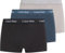 Calvin Klein Boxers Taille Basse Lot de 3 Homme Sous-Vêtement, Multicolore (Black, Hemisphere Blue, Ash), XS