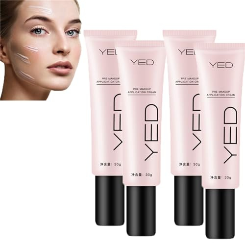 Yed Pre-Make-up-Anwendungscreme, 30 G, Aufhellende Hautfarbe, Pre-Make-up-Creme, Isolierender Creme-Concealer, Porenunsichtbarer Make-up-Primer, Feuchtigkeitsspendende, Aufhellende Haut (4Pcs)