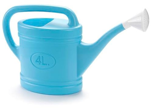 Acan Tradineur - Regadera de plástico - Capacidad 4 litros - Utensilios de jardinería, riego, casa, balcón, terraza, Patio - Color Azul