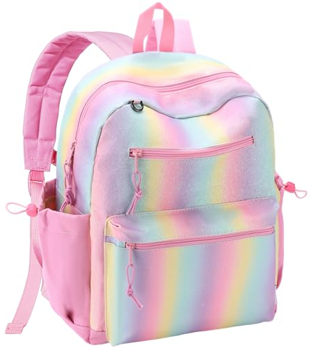 Chase Chic Rucksack Kinder,Kinderrucksack Jungen Mädchen für 5-8 Jahre,Wanderrucksack Schulrucksack mit Brustgurt für Kindergarten/Vorschule/Schule(Regenbogen)