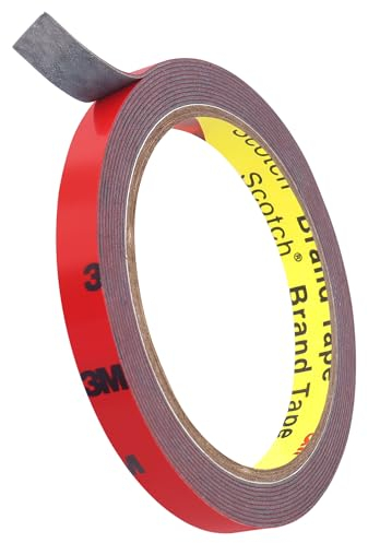 Gemi Doppelseitiges Klebeband 10mm x 3m Doppelseitiges Klebeband Extra Stark, Schwarz Wasserdicht DIY Klebeband Doppelseitig, Beidseitiges Klebeband Extra Stark