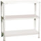 PROREGAL Schraubregal Panda MINI | HxBxT 90x90x50cm | Fachlast 100kg | Weiß | Regal Standregal Werkstattregal Lagerregal Kellerregal